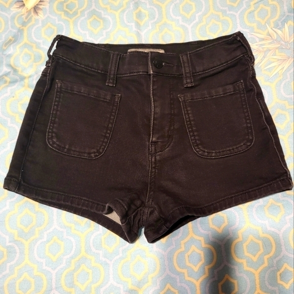 Free People | High-Waist Black Shorts - Picture 2 of 4